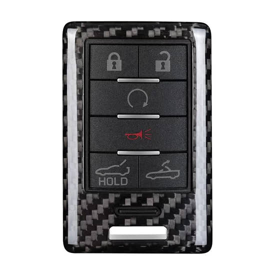 T-carbon Real Carbon Fiber Key Fob Cover Compatible with Corvette C7 Cadillac