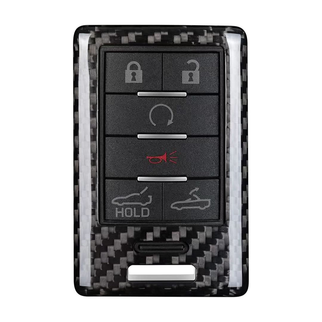 T-carbon Real Carbon Fiber Key Fob Cover Compatible with Corvette C7 Cadillac
