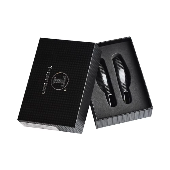 T-carbon Carbon Fiber Key Fob Cover Replacement (Side Blades) Fits for Porsche