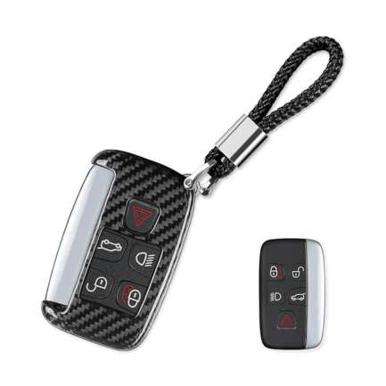 T-Carbon Premium Carbon Fiber Key Fob Cover for Land Rover & Jaguar - Protective Key Case Shell