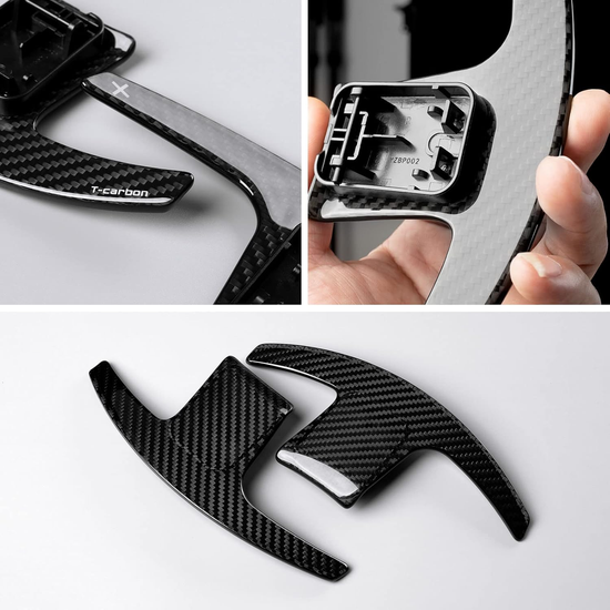 T-carbon Carbon Fiber Paddle Shifter Extension Cover Compatible with BMW