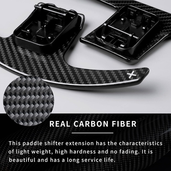 T-carbon Carbon Fiber Paddle Shifter Extension Cover Compatible with BMW