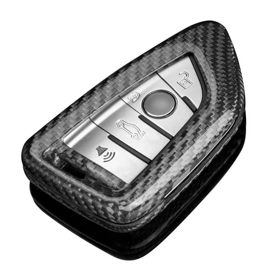T-carbon Real Carbon Fiber Key Fob Cover Case Compatible with BMW