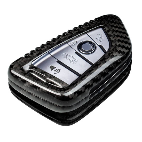 T-carbon Real Carbon Fiber Key Fob Cover Case Compatible with BMW