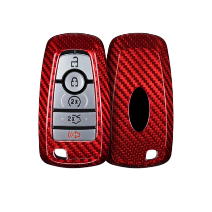 Premium Carbon Fiber Key Fob Cover for Ford F150 F250 F350 - Lightweight Protection Case
