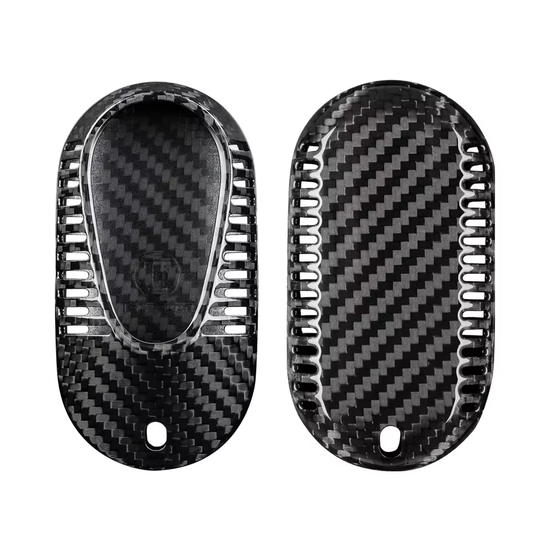 T-carbon Real Carbon Fiber Key Fob Cover Compatible with Mercedes Benz