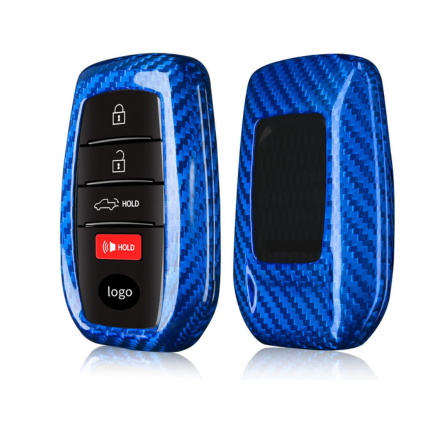 Premium Carbon Fiber Key Fob Cover for Toyota RAV4 Prime, Venza, Corolla Cross 2021-2024