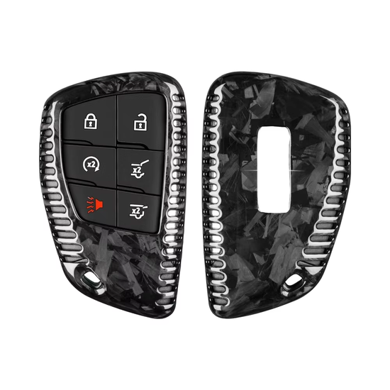 T-carbon Real Carbon Fiber Key Fob Cover Compatible with GMC