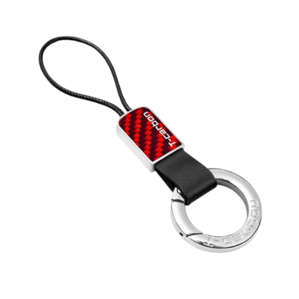 Premium Carbon Fiber Keychain for Porsche Key Fob - Luxury Car Key Holder with Lanyard