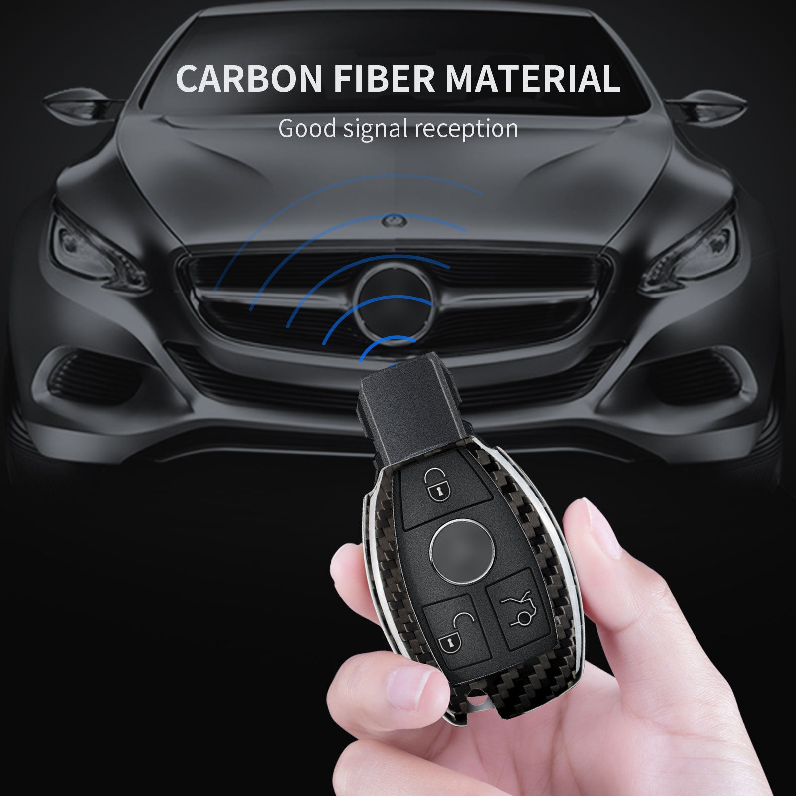 Key Fob Cover for Benz A, B, C, E, S, G, M, V, R Class, CLA, CLS, GLA, GLC, GLE, GLK, GL, GLS, SL, SLK, SLC