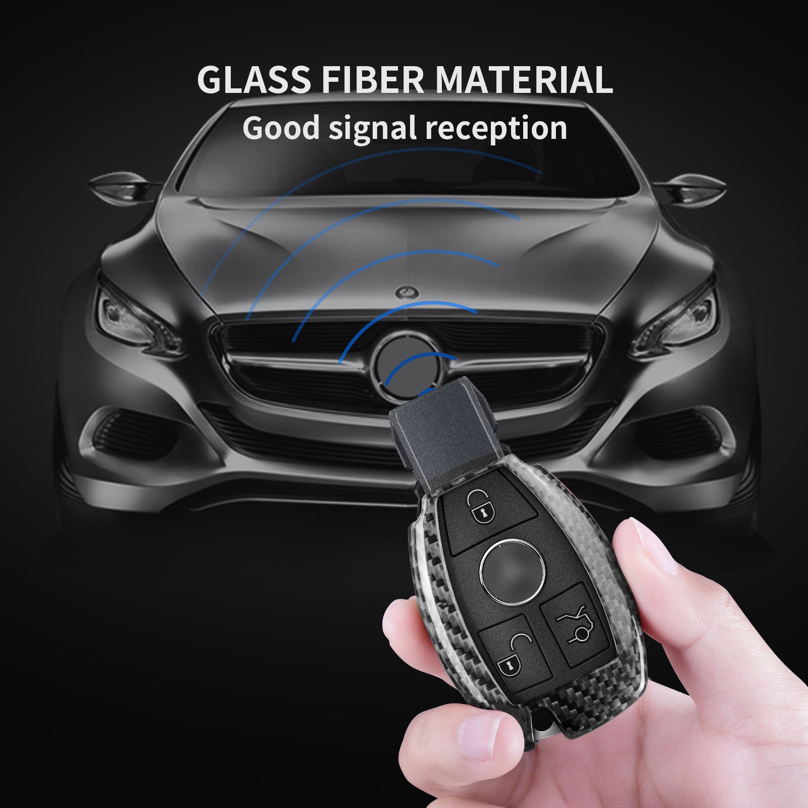 Key Fob Cover for Benz A, B, C, E, S, G, M, V, R Class, CLA, CLS, GLA, GLC, GLE, GLK, GL, GLS, SL, SLK, SLC