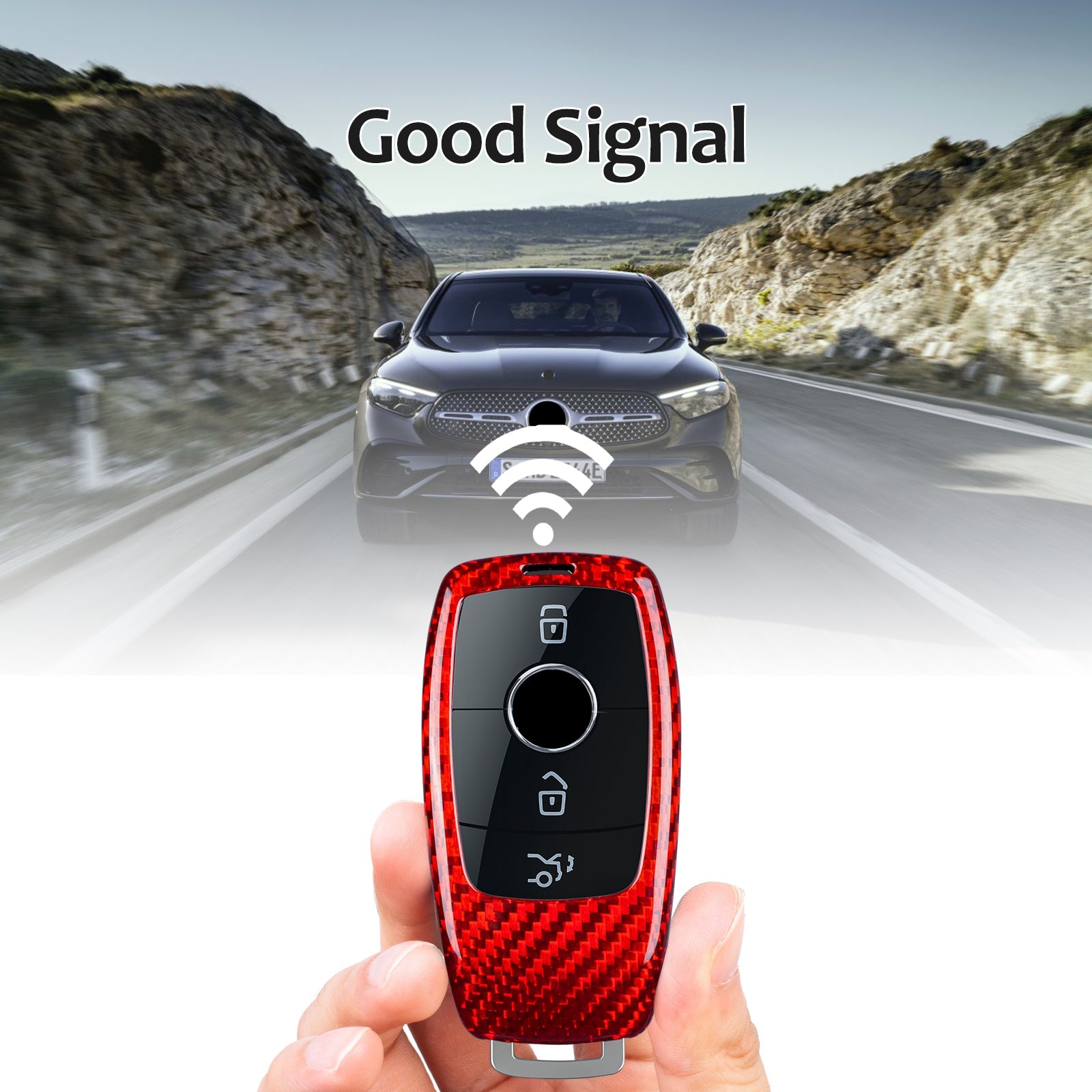 Key Fob Cover for Mercedes Benz A, ,B C, E, S, CLA, CLK, CLS, GLA, GLC, GLE, GLK, SLK, AMG