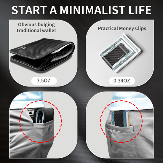 Real Carbon Fiber Money Clip for Men