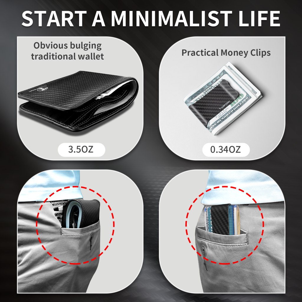 Real Carbon Fiber Money Clip for Men