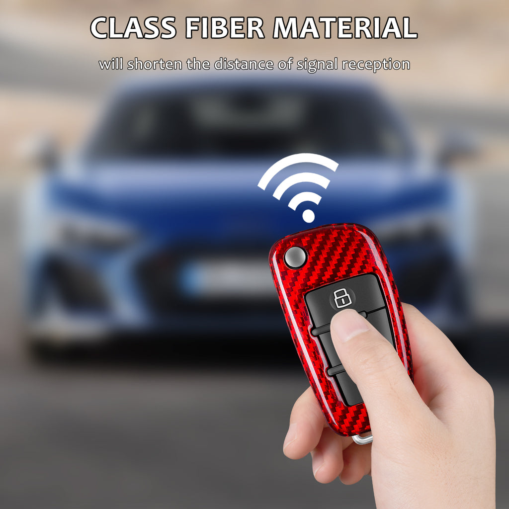 Key Fob Cover for Audi R8 2012, A3, Q3, S3, A4, S4, RS4, A6, RS6, Q5, Q7, TT, R8 2005-2013