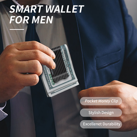 Real Carbon Fiber Money Clip for Men