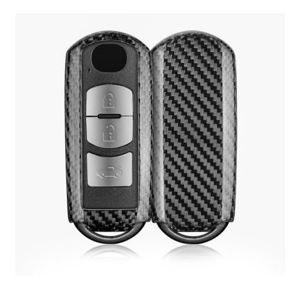 Carbon Fiber Key Fob Cover for Mazda 3 6 CX-5 CX-7 CX-9 MX-5 Miata (2009-2019)