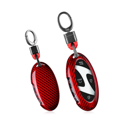 T-carbon Real Carbon Fiber Key Cover for Hyundai Ioniq 6 | Premium Protection Case