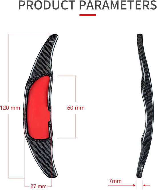 T-carbon Genuine Carbon Fiber Paddle Shifter Extension for Mercedes Benz AMG
