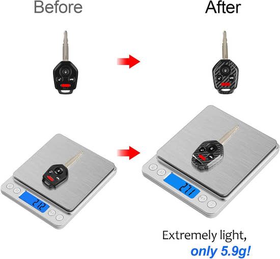 Carbon Fiber Key Fob Cover for Subaru WRX BRZ Impreza Outback Forester - Premium Protective Case