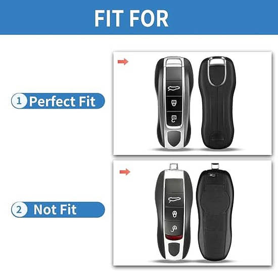 T-carbon Carbon Fiber Key Fob Cover Fits for Porsche Cayenne 918 Panamera 2018-2024