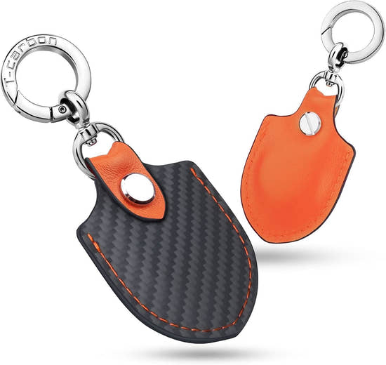 T-carbon Airtag Holder for Key Fob with Keychain
