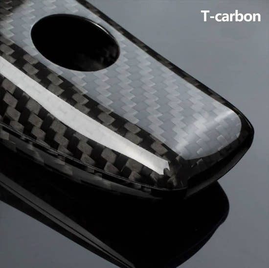 T-carbon Real Carbon Fiber Key Fob Cover Compatible with Mercedes Benz,