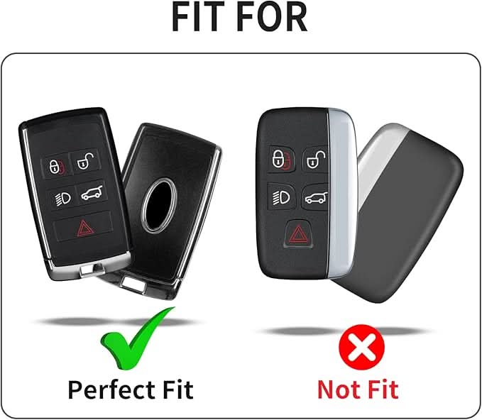 T-Carbon Premium Carbon Fiber Key Fob Cover for Land Rover & Jaguar - Protective Key Case with Keychain