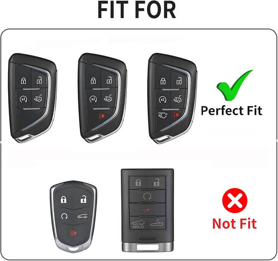 Glass Fiber Key Fob Cover for Cadillac Escalade, CT5, CT6, XT4, XT5, XT6 2020-2024