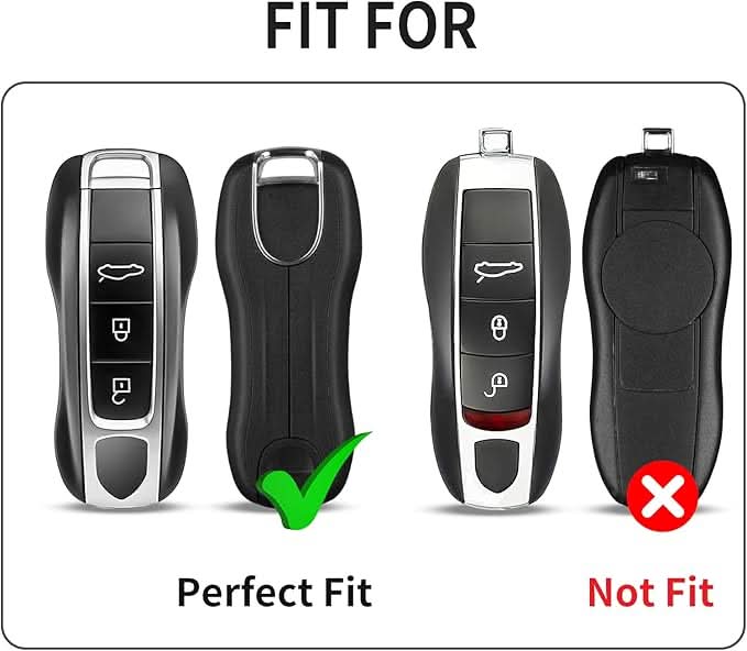 T-carbon Carbon Fiber Key Fob Cover Compatible with Porsche 2018-2024
