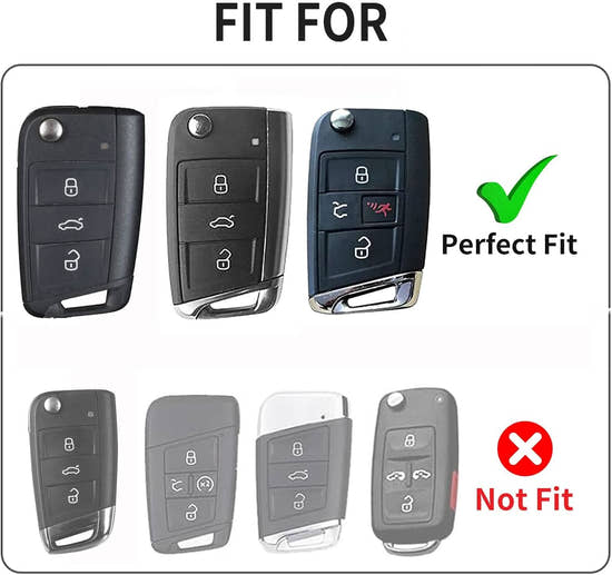 Carbon Fiber Key Fob Cover for VW Golf R GTI Jetta Passat 2019-2024 | Premium Key Case