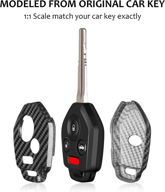 Carbon Fiber Key Fob Cover for Subaru WRX BRZ Impreza Outback Forester - Premium Protective Case