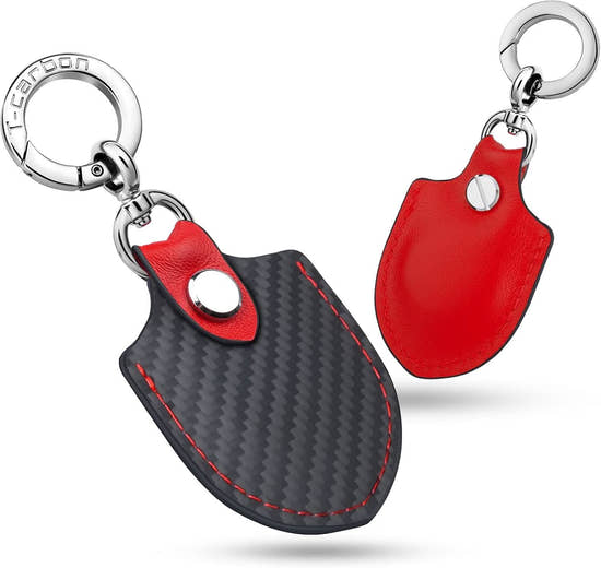 T-carbon Airtag Holder for Key Fob with Keychain
