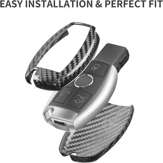 T-carbon Carbon Fiber Key Fob Cover Fits for Benz A B C E S G M V Class