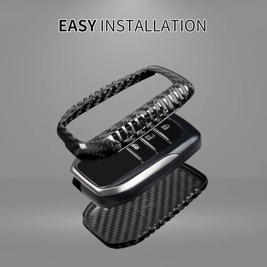 Premium Carbon Fiber Key Fob Cover for Toyota Tundra 2022-2024 | Sienna 2021-2023 | Sequoia 2023-2024