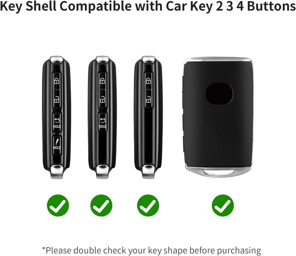 Carbon Fiber Key Fob Cover for Mazda 3 6 CX-30 CX-5 CX-50 CX-9 CX-90 - Premium Protective Case with Keychain