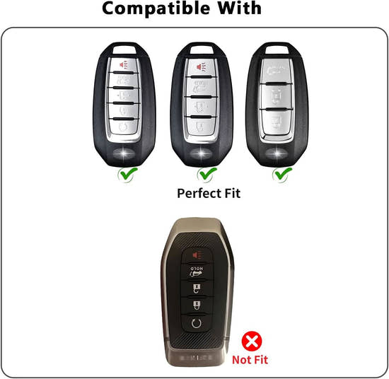 T-carbon Real Carbon Fiber Key Fob Cover Fits for Infiniti