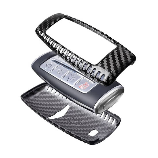 Key Fob Cover Compatible with Genesis - Premium Carbon Fiber Protection