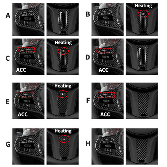 T-carbon Real Carbon Fiber Steering Wheel Frame Cover Trim Fits for BMW