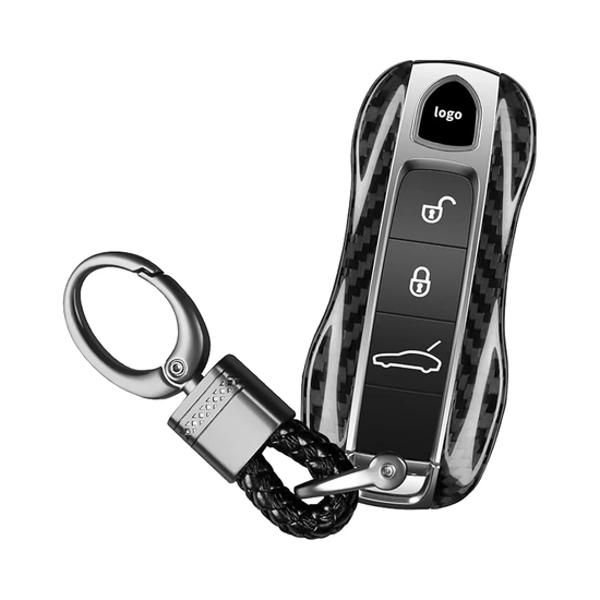 T-carbon Carbon Fiber Key Fob Cover Compatible with Porsche 2018-2024