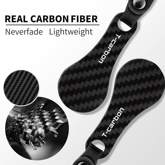 Carbon Fiber Fiber Shopping Cart Tokens Keychain - 4 Pack Quarter Holder Key Ring