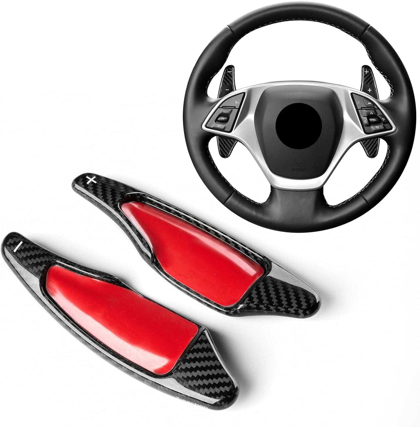 T-carbon Carbon Fiber Paddle Shifter Extensions Fits Chevrolet Camaro 2016-2024