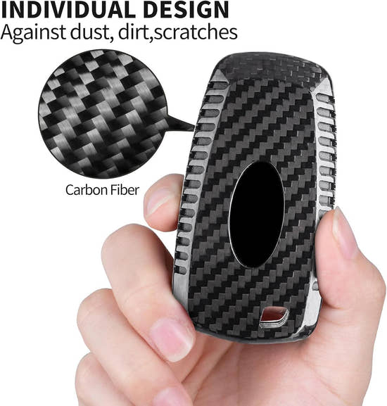 T-carbon Real Carbon Fiber Key Fob Cover Fits for Ford F150 F250 F350