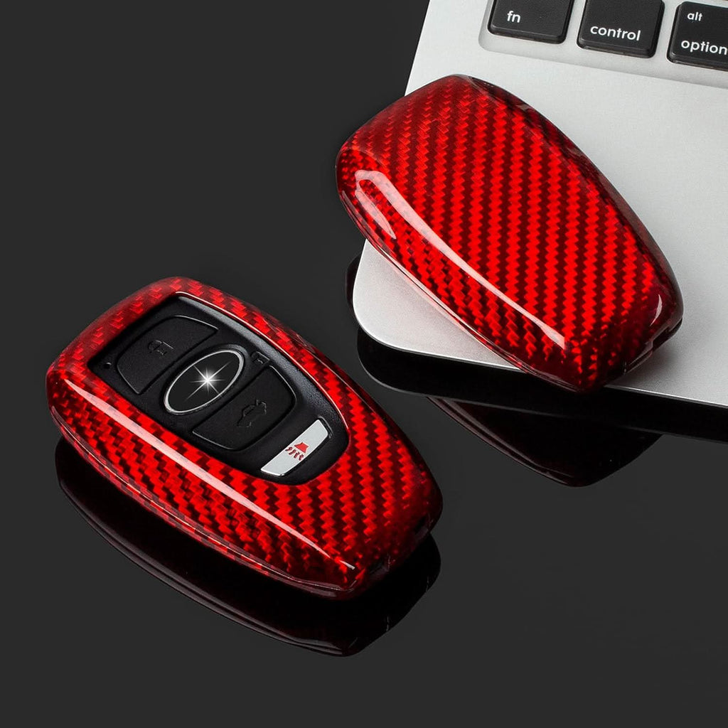 Carbon Fiber Key Fob Cover for Subaru BRZ WRX Outback Forester Crosstrek Legacy XV Ascent - Premium Protective Case