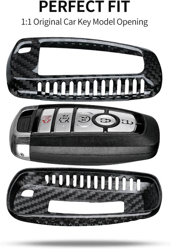 T-carbon Carbon Fiber Key Fob Cover Fits for Ford Bronco Raptor
