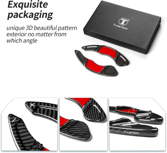 T-carbon Paddle Shifter Extensions Fits Volkswagen MK7