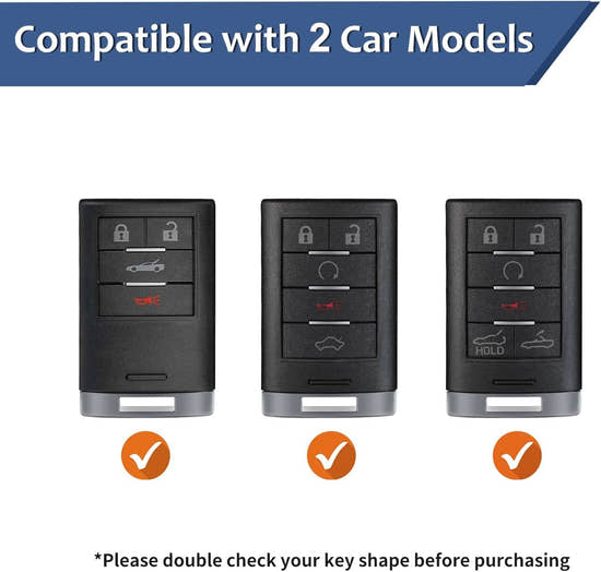 T-carbon Real Carbon Fiber Key Fob Cover Compatible with Corvette C7 Cadillac