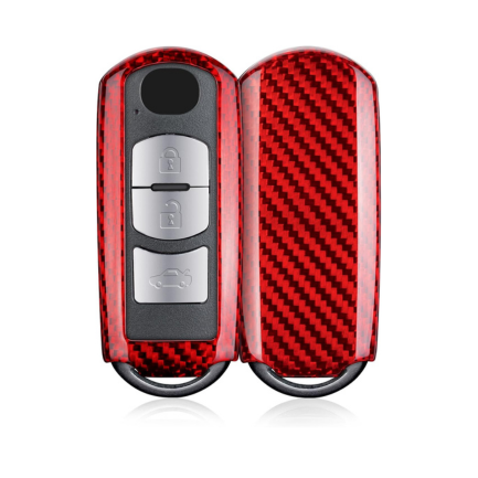 Carbon Fiber Key Fob Cover for Mazda 3 6 CX-5 CX-7 CX-9 MX-5 Miata (2009-2019)