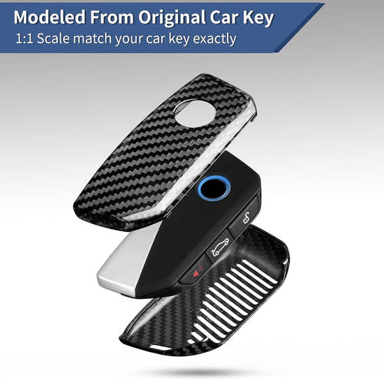 T-carbon Key Fob Cover Fits for BMW 7 Series