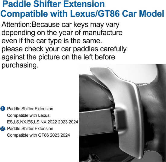 T-carbon Carbon Fiber Replacement Paddle Shifter Extension Fits for Lexus ES LS NX GT86
